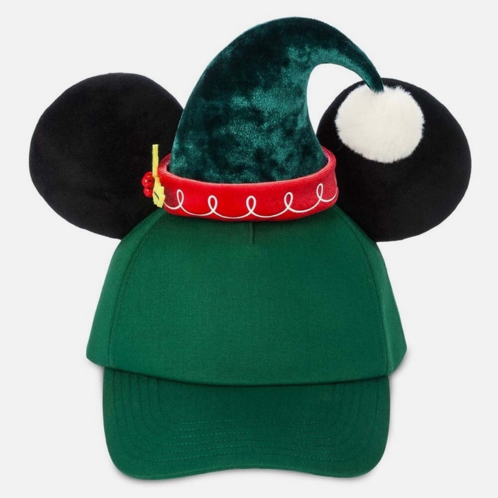 Disney Parks Mickey Mouse Ears Elf Green Adult Hat Christmas New in packaging